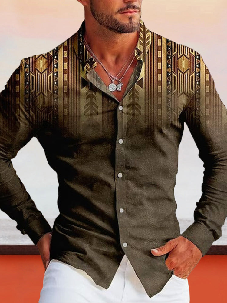 Coofandy Classic Vintage Casual Printed Shirt