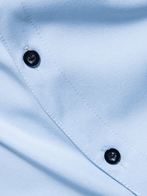 Splicing Irregular Hem Button Shirt