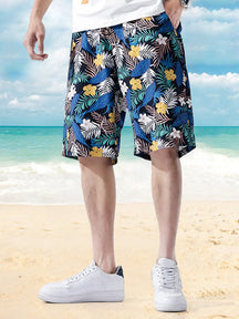 Hawaiian Print Beach Shorts