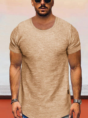 Classic Solid Loose Fit T-shirt T-Shirt coofandystore Khaki S 