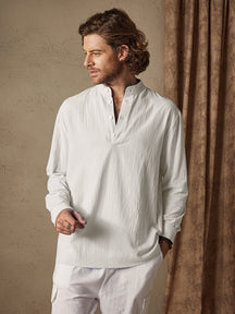 Casual Loose Fit Lightweight Cotton Linen Shirt
