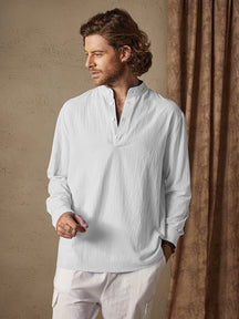 Casual Loose Fit Lightweight Cotton Linen Shirt