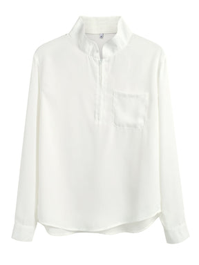 Cotton Linen Long Sleeve Pullover Shirt