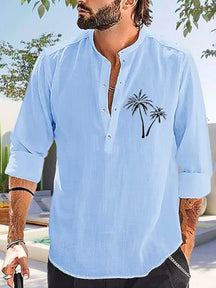 Cotton Linen Style Long Sleeve Shirt