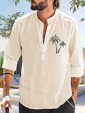 Cotton Linen Style Long Sleeve Shirt