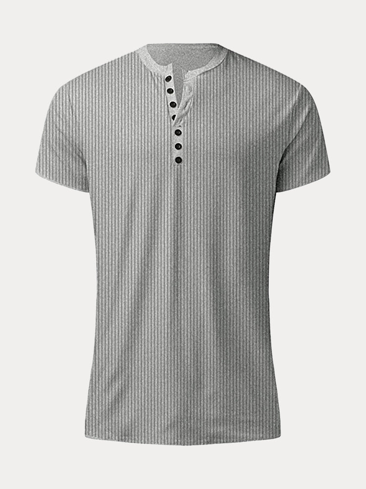 Classic Stretchy Slim Fit Button T-shirt