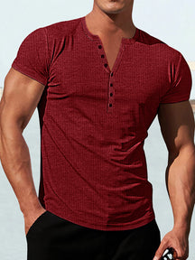 Classic Stretchy Slim Fit Button T-shirt
