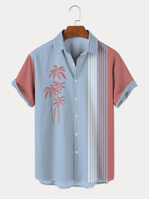Print Hawaiian Style Short Sleeve Shirt