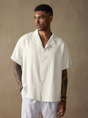 Casual Cotton Linen Lapel Shirt