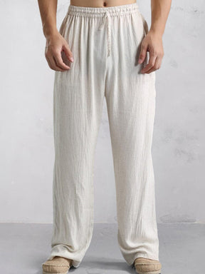 Cotton Linen Loose Fit Casual Pants Pants coofandystore Beige S 