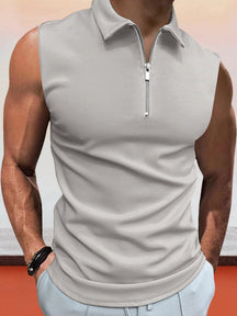 Casual Solid Color Sleeveless Shirt