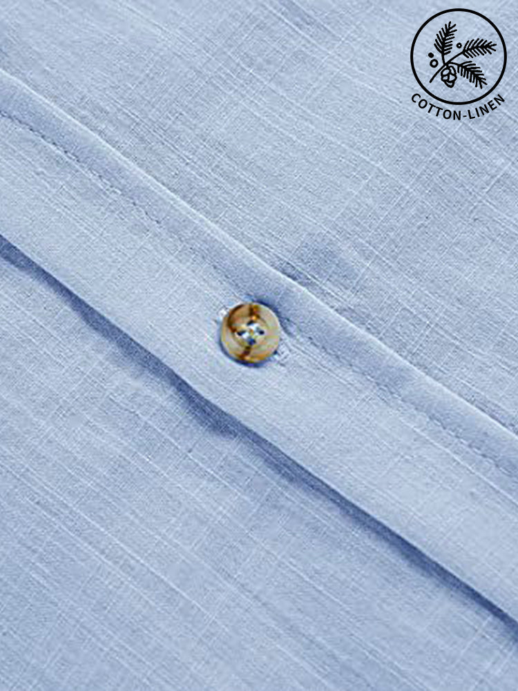 Soft Cotton Linen Loose Fit Button Shirt
