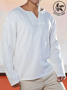 Soft Cotton Linen Long Sleeve Shirt