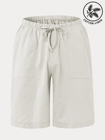 Classic Cotton Linen Drawstring Shorts