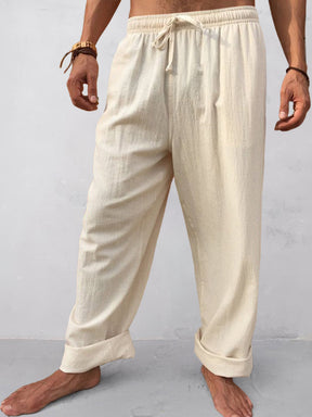 Cotton Linen Loose Style Casual Pants