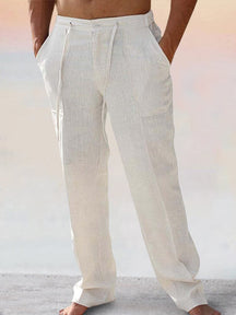 Casual Cotton Linen Pants Pants coofandystore White M 