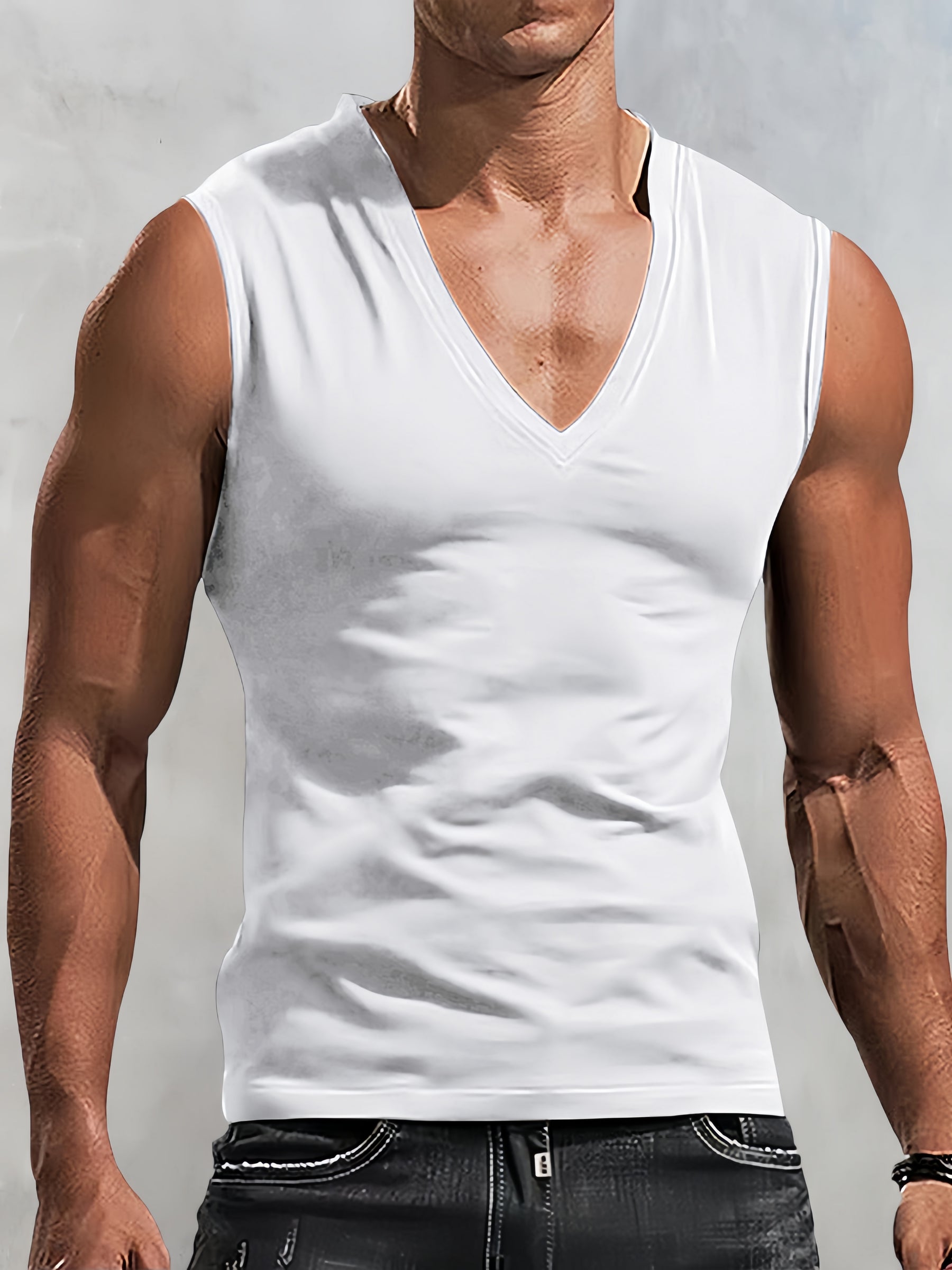 Coofandy Classic Stretchy V-neck Sports Tank Top