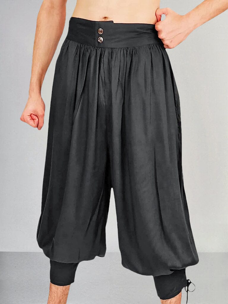 Casual Cotton Linen High Waist Pants Pants coofandystore Black M 