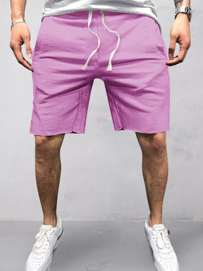 Casual Cotton Elastic Waist Shorts Shorts coofandystore Purple S 