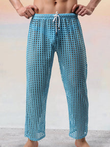 Stylish Cutout Drawstring Pants Pants coofandystore Light Blue S 