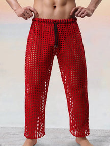 Stylish Cutout Drawstring Pants Pants coofandystore Red S 