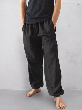 Casual Cotton Linen Elastic Waist Pants