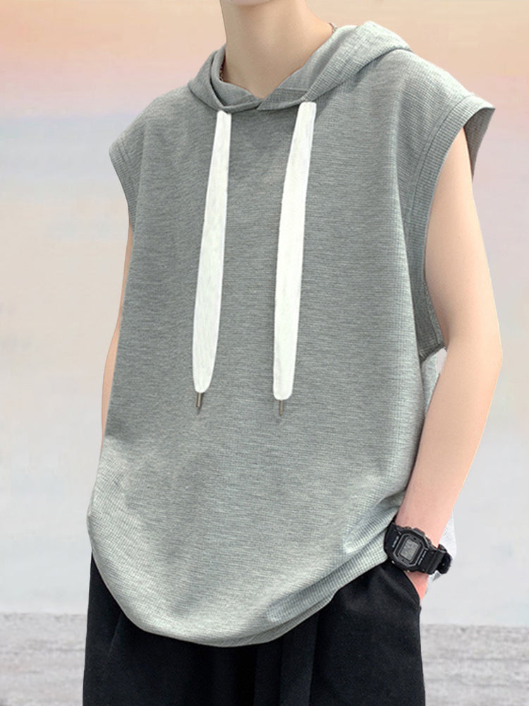 Loose Fit Hooded Sports Tank Top