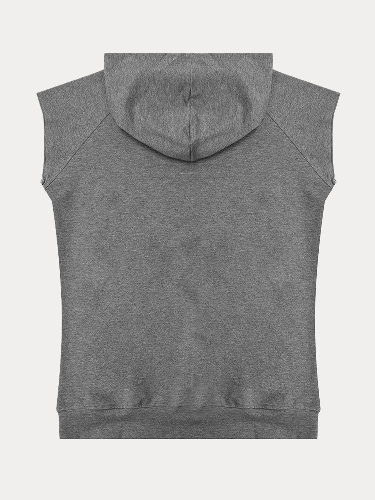 Casual Cotton Hooded Sports Tank Top