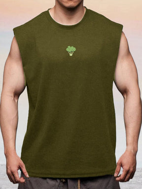 Casual Stretchy Workout Tank Top Tank Tops coofandy Army Green M 
