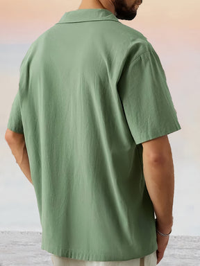 Casual Soft Lapel Cotton Linen Shirt Shirts coofandy 