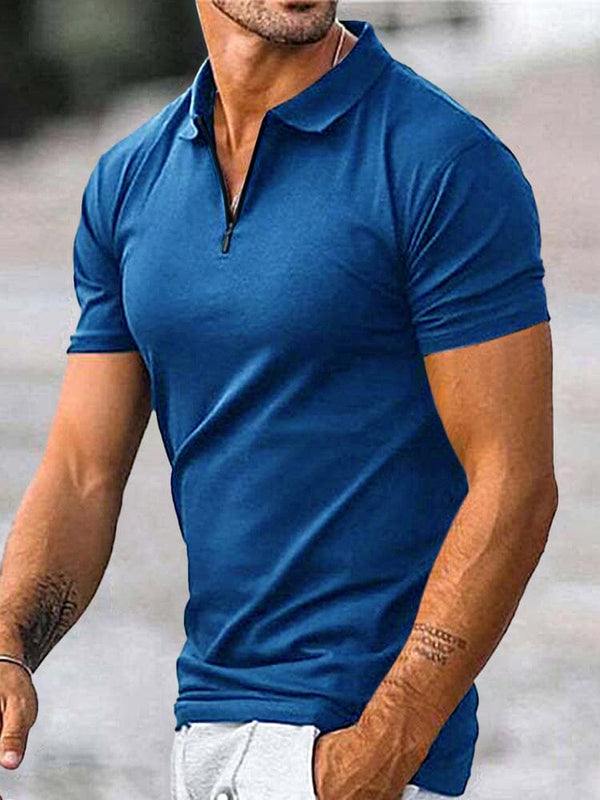 Classic Breathable Solid Polo T-Shirt