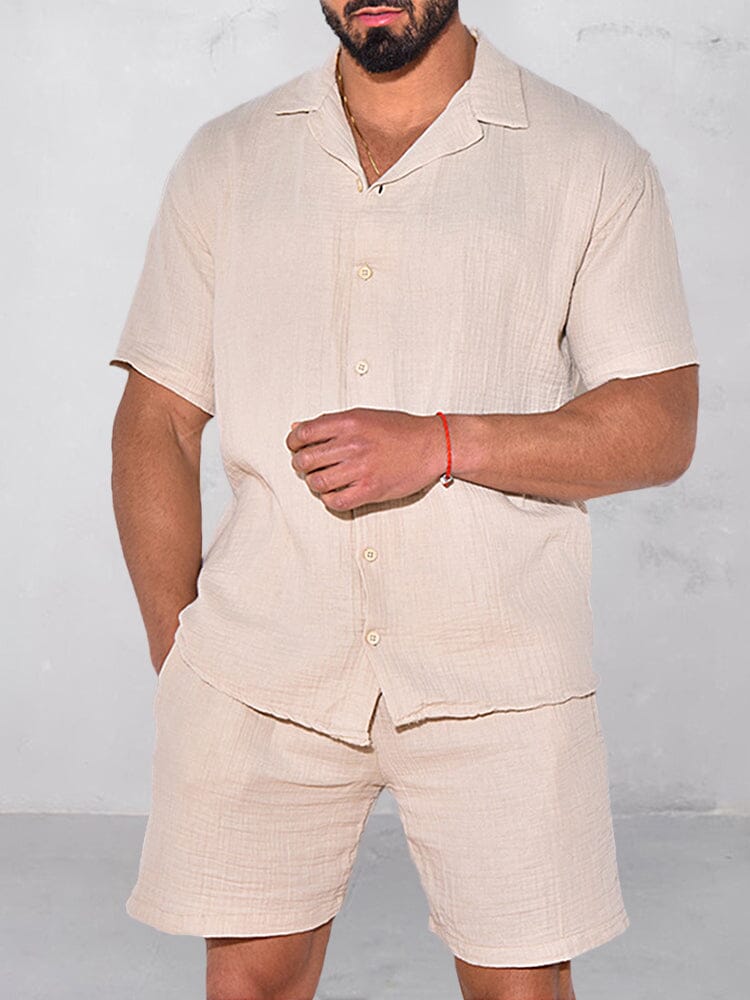 Casual 100% Cotton Shirt Set Sets coofandystore 
