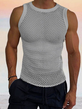 Breathable Knit Tank Top Tank Tops coofandy Light Grey M 