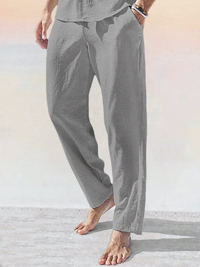 Soft Cotton Linen Pants Pants coofandy Grey M 