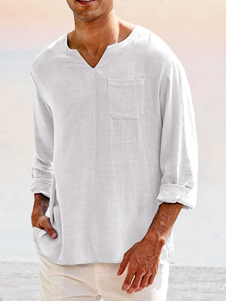 Breathable Cotton Linen Shirt