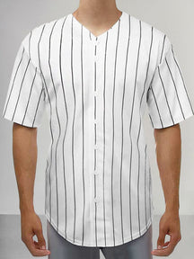 Casual Breathable Stretchy Shirt Shirts coofandy Stripe White S 