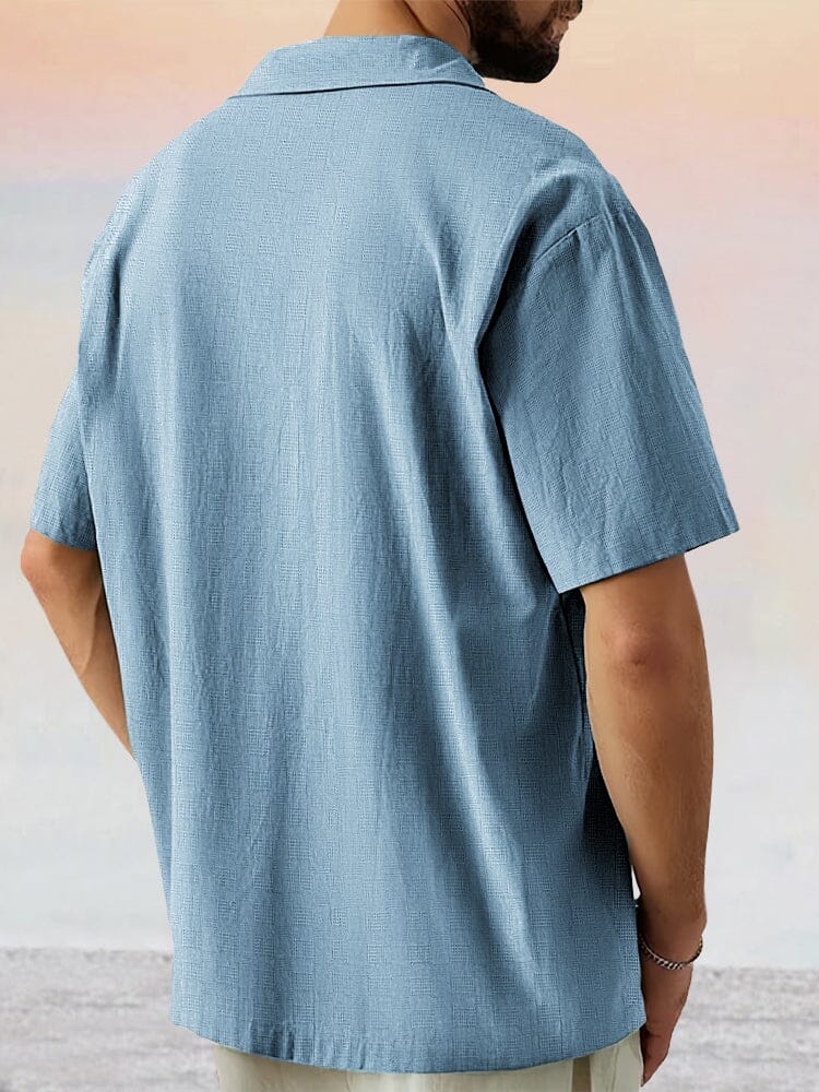 Breathable Cotton Linen Lapel Shirt Shirts coofandy 