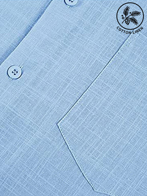 Casual Cotton Linen Pocket Shirt