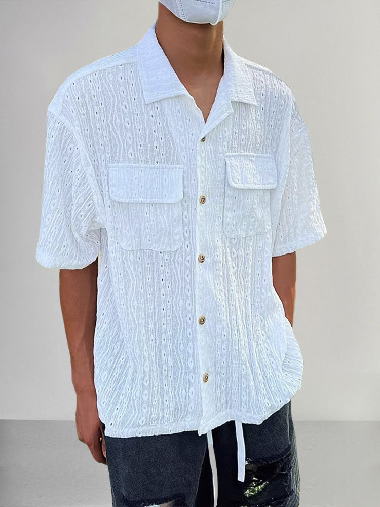 Breathable Textured Cuban Shirt
