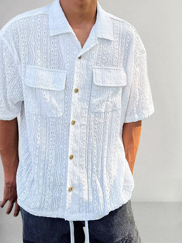 Breathable Textured Cuban Shirt