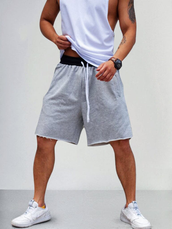Loose 100% Cotton Sport Shorts Shorts coofandy Light Grey M 