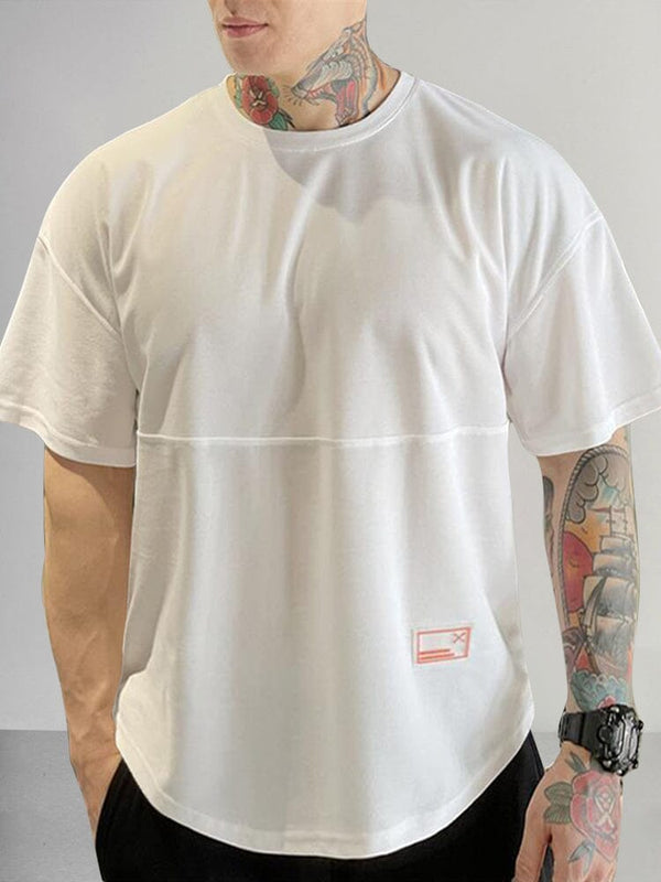 Casual Breathable Stretchy T-shirt T-shirt coofandy White M 