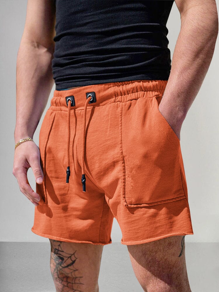 Breathable Drawstring Sport Shorts Shorts coofandy Orange L 