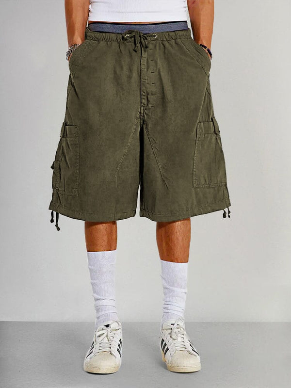 Stylish Drawstring Cargo Shorts Shorts coofandy Army Green S 