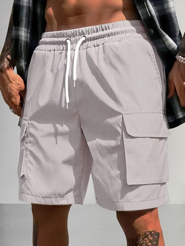 Casual Drawstring Sports Shorts Shorts coofandy Light Grey S 