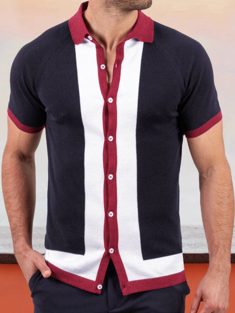 Vintage Stripe Knit Shirt Shirts coofandystore 