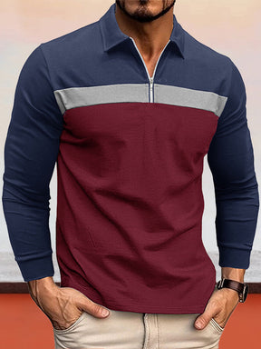 Trendy Splicing Polo Shirt