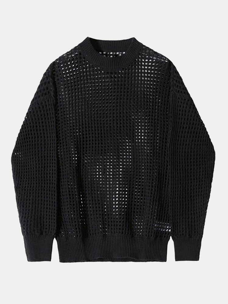 Stylish Mesh Hollow-Out Sweater