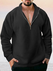 Casual Fleece Pullover Sweatshirt Hoodies coofandy Black S 
