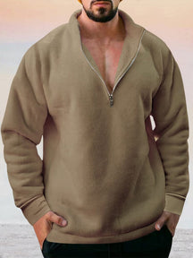 Casual Fleece Pullover Sweatshirt Hoodies coofandy Brown S 